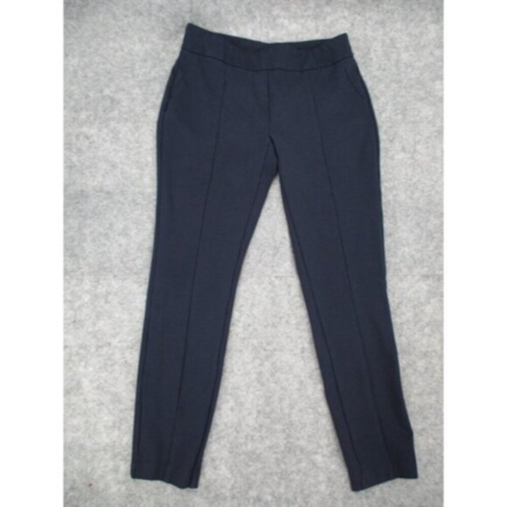 Hilary Radley Womens Pants Medium Dark Blue Stretch Pants Leggings Pull On